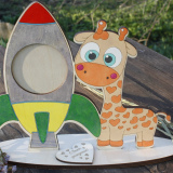 Детская фоторамка с жирафом